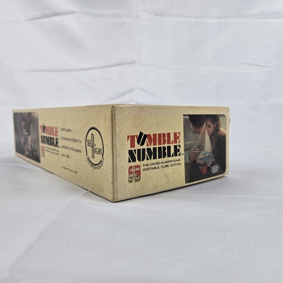 Vintage 1969 Tumble Numble cross-number game cube dice Selchow Righter - Picture 3 of 10